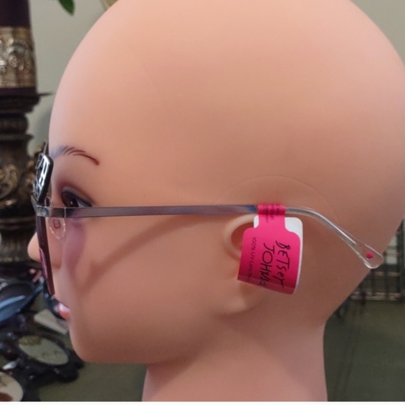 Betsey Johnson Silver and Purple Winged Sunglasses NWT - Picture 3 of 5